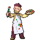 Artist trainer sprite from Pokémon Black 2 and White 2