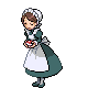 Maid trainer sprite from Pokémon Black 2 and White 2