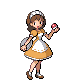 Waitress trainer sprite from Pokémon Black 2 and White 2