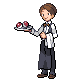 Waiter battle sprite from Pokémon Black and White