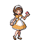 Waitress battle sprite from Pokémon Black and White