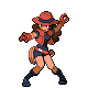 ⒆⒇ Ranger battle sprite from Pokémon Black and White