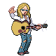 Musician battle sprite from Pokémon Black and White