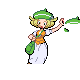⒆⒇ Trainer battle sprite from Pokémon Black and White