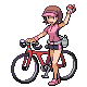Cyclist battle sprite from Pokémon Black and White