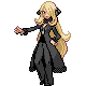 ⒆⒇ Trainer battle sprite from Pokémon Black and White