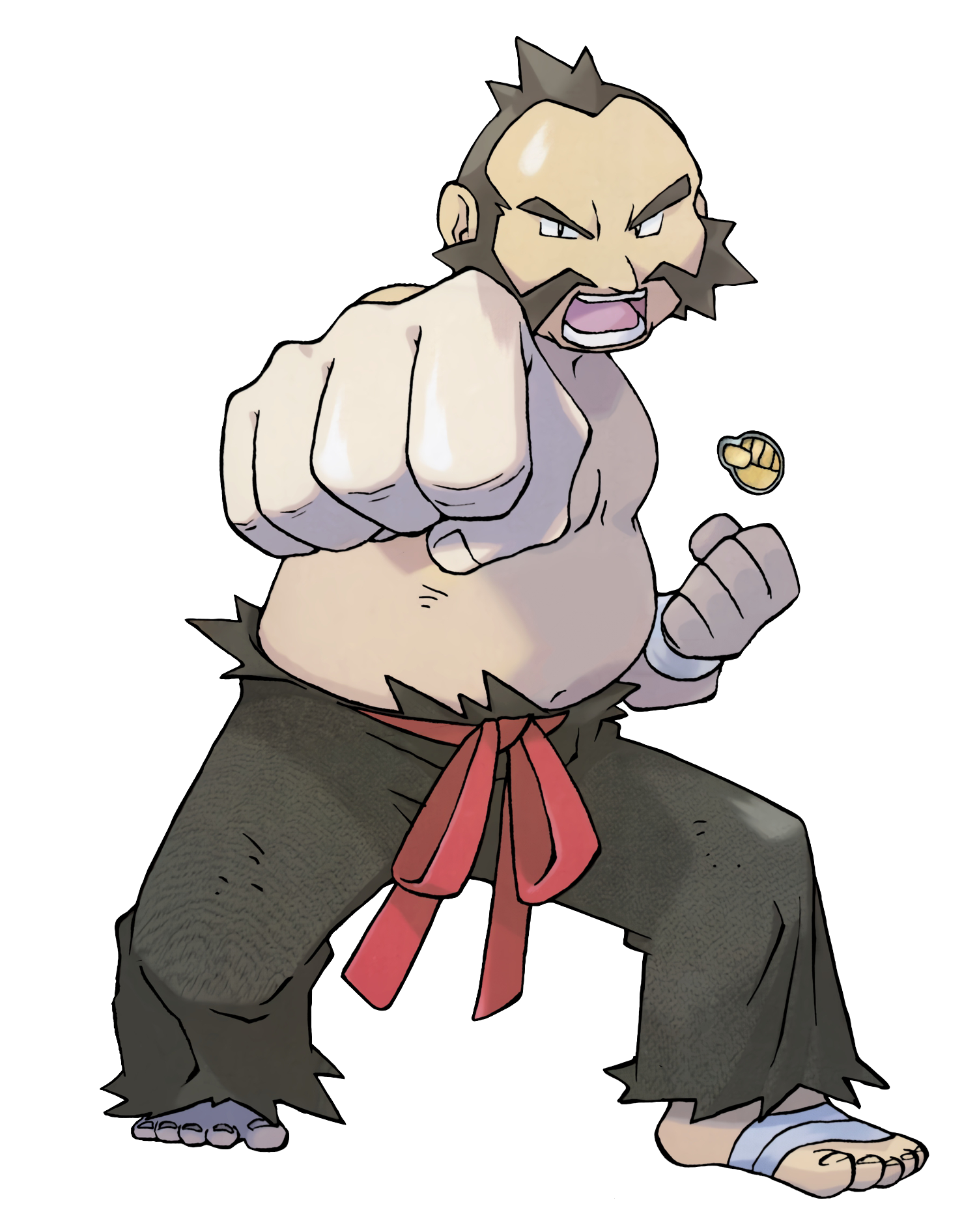 Pokemon Crystal artwork of Chuck.