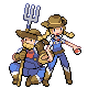 Belle & Pa trainer sprite from Pokémon Diamond and Pearl.