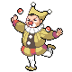Clown trainer sprite from Pokémon Diamond and Pearl.