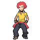 Elite Four Flint trainer sprite from Pokémon Diamond and Pearl.
