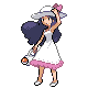 Lady trainer sprite from Pokémon Diamond and Pearl.