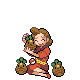 Pokefan Female trainer sprite from Pokémon Diamond and Pearl.
