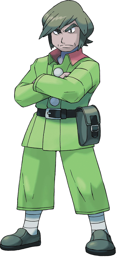 Official Pokemon Emerald artwork of Pyramid King Brandon.
