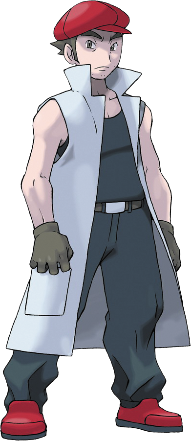 Official Pokemon Emerald artwork of Factory Head Noland.