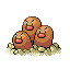 Dugtrio FireRed and LeafGreen sprite