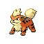 Growlithe FireRed and LeafGreen sprite
