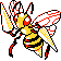 Beedrill Gold and Silver sprite