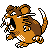 Raticate Gold and Silver sprite