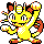 Meowth Gold and Silver sprite
