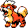 Growlithe Gold and Silver sprite