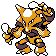 Alakazam Gold and Silver sprite