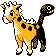 Girafarig Gold and Silver sprite