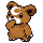 Teddiursa Gold and Silver sprite