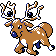 Stantler Gold and Silver sprite