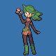 Ace Trainer Female battle sprite from Pokémon Platinum