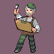 Artist battle sprite from Pokémon Platinum