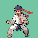 Black Belt battle sprite from Pokémon Platinum