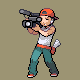 Cameraman battle sprite from Pokémon Platinum