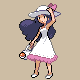 Lady battle sprite from Pokémon Platinum