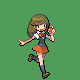 Lass battle sprite from Pokémon Platinum