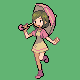 Parasol Lady battle sprite from Pokémon Platinum