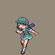 Picnicker battle sprite from Pokémon Platinum