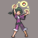 Psychic Female battle sprite from Pokémon Platinum