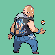Roughneck battle sprite from Pokémon Platinum