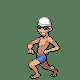 Swimmer Male battle sprite from Pokémon Platinum