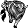 Tauros Red and Blue sprite