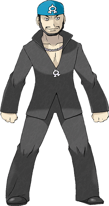Official Pokemon Ruby and Sapphire artwork of Archie.