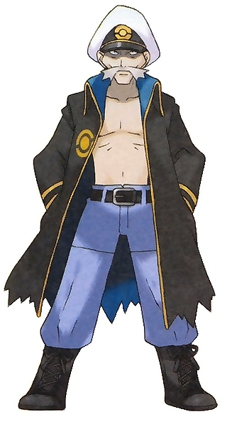 Official Pokemon Ruby and Sapphire artwork of Drake.