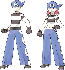Team Aqua male and female grunt artwork.