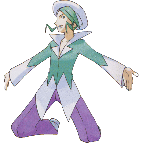 Official Pokemon Ruby and Sapphire artwork of Wallace.
